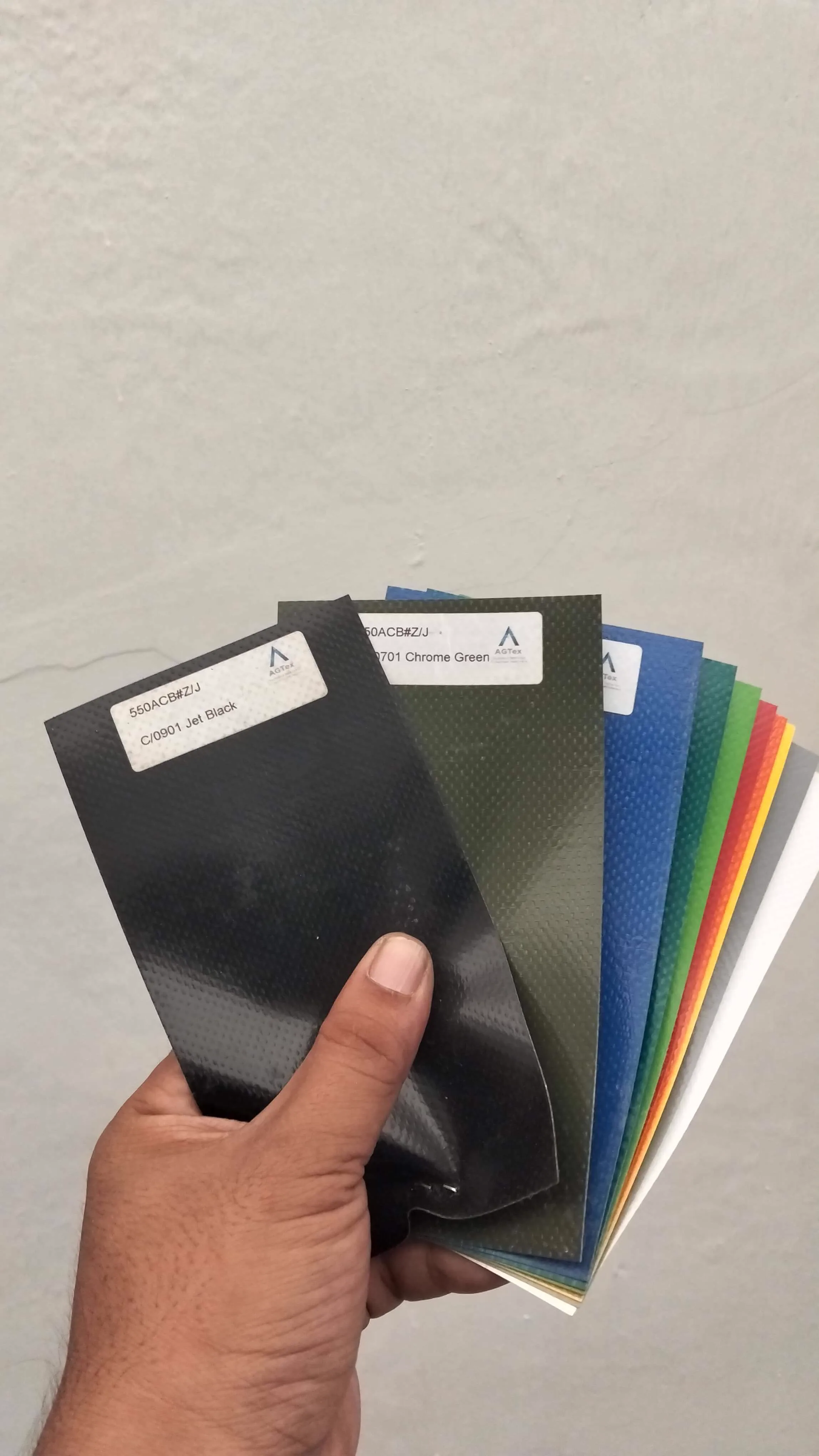 Katalog sampel fisik pilihan warna kain tenda membrane AGTex resmi